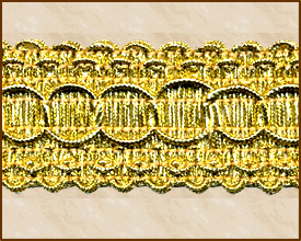 SPECIAL ORDER (min purchase req'd), Beth's Best Braid, Passementerie Metallic Braid Fabric Trim, Gold, 1-1/2 inch, 20 Yard Minim
